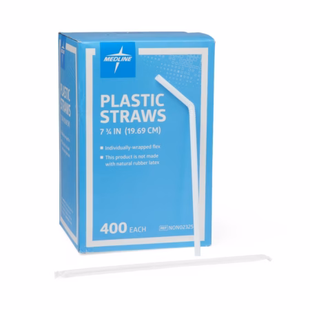 Medline Plastic Straws